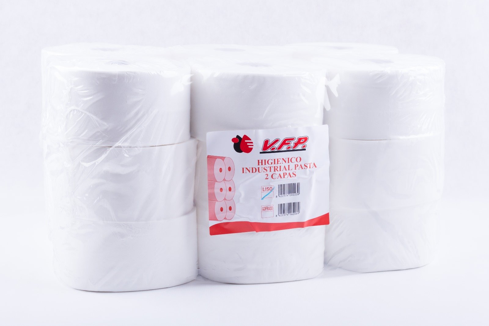 Columna de rollos de papel